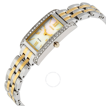 Citizen Silhouette Crystal Mother of Pearl Dial Ladies Watch EX1474-51D