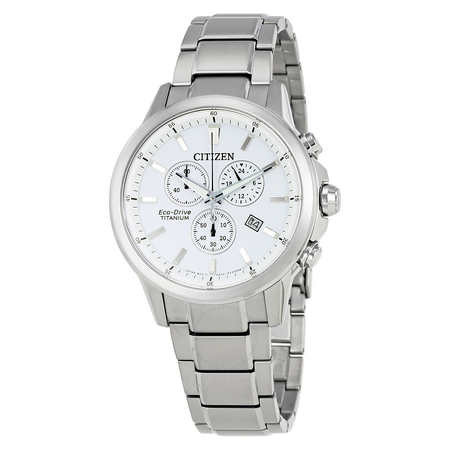 Citizen TI + IP Chronograph Silver Dial Men's Watch AT2340-56A