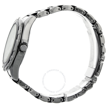 Citizen Ceramic Eco-Drive Diamond Black Dial Steel Black Ceramic Bracelet Ladies Watch EM0031-56E