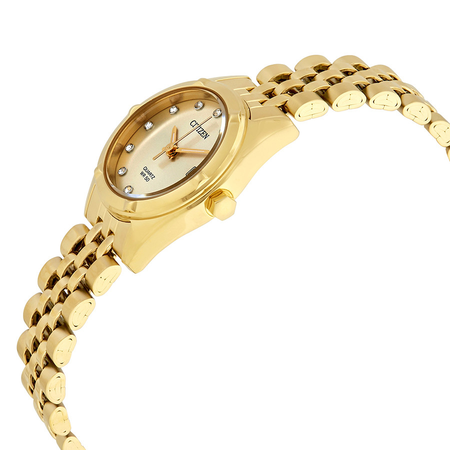 Citizen Champagne Dial Yellow Gold-tone Ladies Watch EU6052-53P
