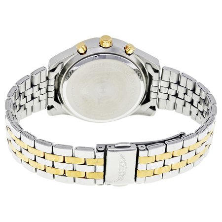 Citizen Silver Dial Ladies Two-Tone Chronograph Watch FA1044-51A