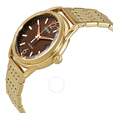 Citizen Eco Drive Bronze Dial Ladies Watch FE6083-56X