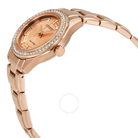 Citizen Silhouette Crystal Eco-Drive Rose Gold-Tone Ladies Watch FE1123-51Q