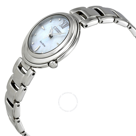 Citizen Sunrise Eco-Drive Mother of Pearl Stainless Steel Ladies Watch EM0330-55D