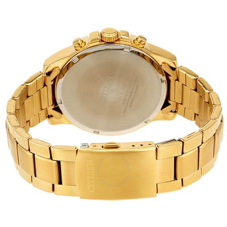 Citizen Urban Black Dial Men's Gold Tone Chronograph Watch AN8082-54E