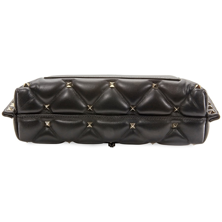 Valentino Candystud Quilted Shoulder Bag- Black QW0B0B83NAP-0NO