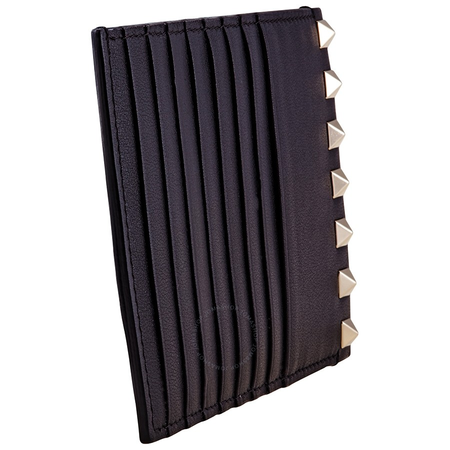 Valentino Ladies Card Case Roseau Black Flap W/ Zip P0Q60 BOL 0NO