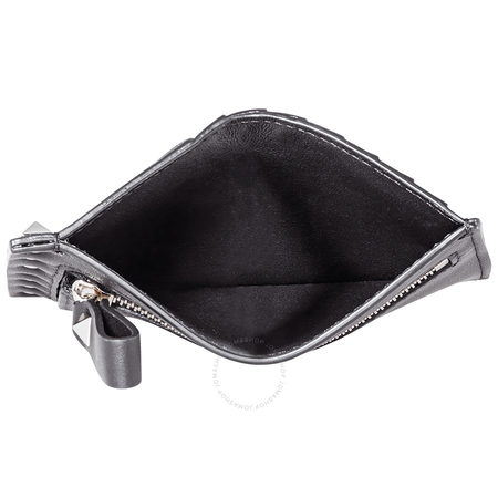 Valentino Ladies Card Case Roseau Black Flap W/ Zip P0Q60 BOL 0NO