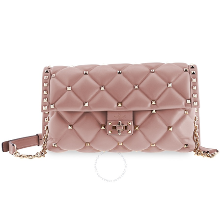 Valentino Ladies Clutch bag Candy Stud Nude Clutch W Chain B0B83 NAP P45