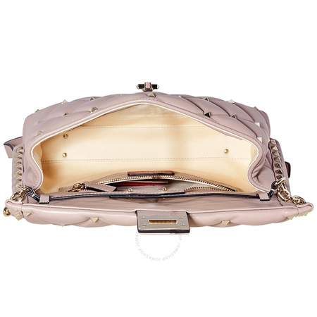 Valentino Ladies Clutch bag Candy Stud Nude Clutch W Chain B0B83 NAP P45