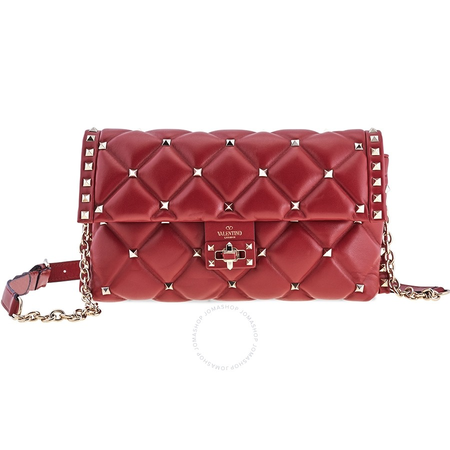 Valentino Ladies Clutch bag Candy Stud Red Clutch W Chain B0B83 NAP 0RO