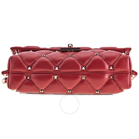 Valentino Ladies Clutch bag Candy Stud Red Clutch W Chain B0B83 NAP 0RO