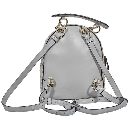 Valentino Ladies Leather Rockstud Spike Gray Spike Mini Backpack B0B63 NAP PR6