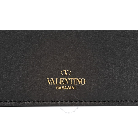 Valentino Ladies Roseau Black Flap French Wallet P0P39 RCH 0NI