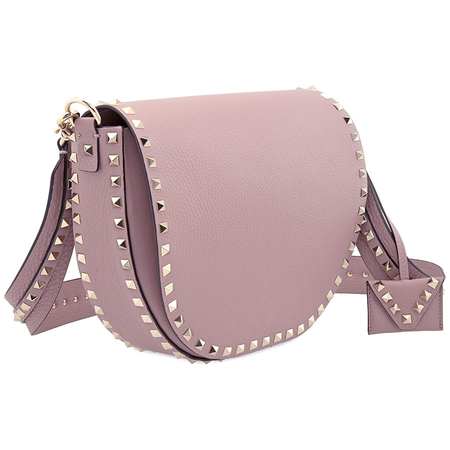 Valentino Pebbled Leather Crossbody- Lip Pink QW0B0A87VSL-I83