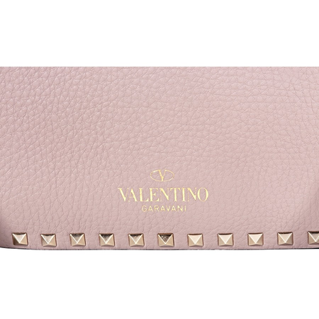 Valentino Rockstud Grainy Calfskin Crossbody Bag- Poudre RW2B0C25VSL P45