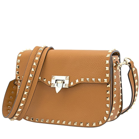 Valentino Rockstud Shoulder Bag- Tan RW0B0C25VSL 0MU
