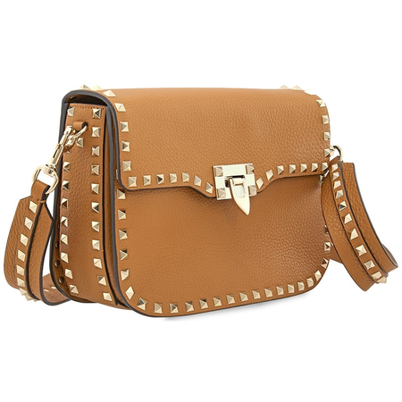 Valentino Rockstud Shoulder Bag- Tan RW0B0C25VSL 0MU