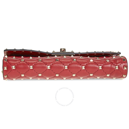 Valentino Rockstud Spike Crossbody Bag- Red RW2B0137NAP 0RO