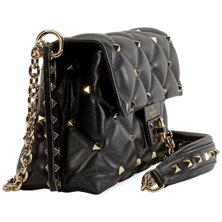 Valentino Small Candystud Crossbody Bag- Black RW2B0C72NAP-0NO