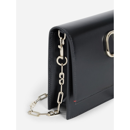Valentino Small Leather VCase Shoulder Bag- Black SW2B0E61XSZ 0NO