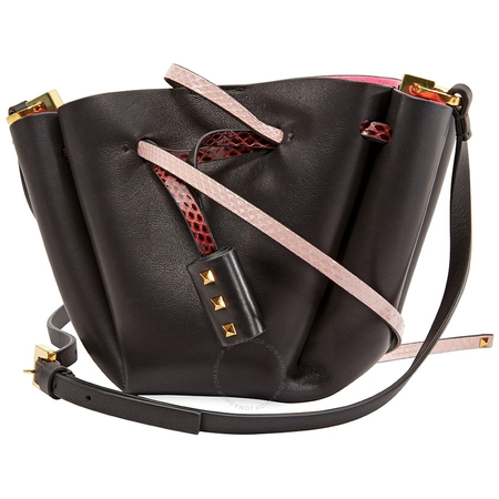 Valentino Small VLOGO Ayers Bucket Bag- Black RW0B0E18ZMD/E 0NO
