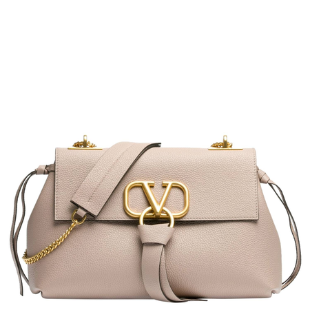 Valentino VRING Leather Crossbody Chain Bag- Poudre SW2B0E67ADA P45