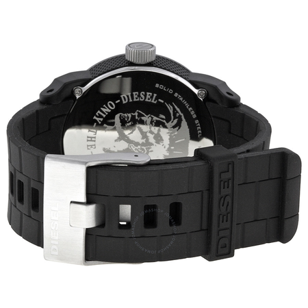 Diesel Color Domination Black Dial Black Silicone Unisex Watch DZ1437