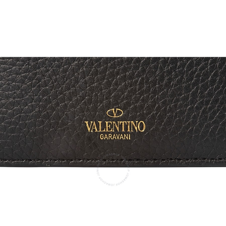Valentino Ladies Card Case Rockstud Black Rockstud Cardholder P0486 VSH 0NO