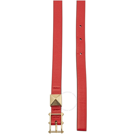 Valentino Ladies Rockstud Red Rock Thin Single Stud Size 75 CM T0679 VIT 0RO