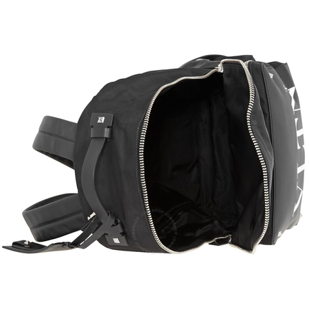 Valentino Men's Backpack . Black/White Backpack Nylon Logo B0340 YJM 0NI