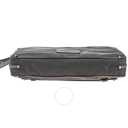 Valentino Men's Clutch bag . Black/Black Ziparound Clutch B0564 NBV 0NO
