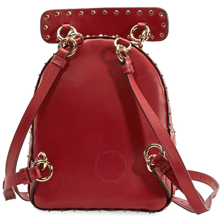 Valentino Mini Rockstud Spike Backpack- Red RW2B0B63NAP-0RO