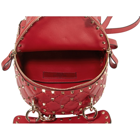 Valentino Mini Rockstud Spike Backpack- Red RW2B0B63NAP-0RO