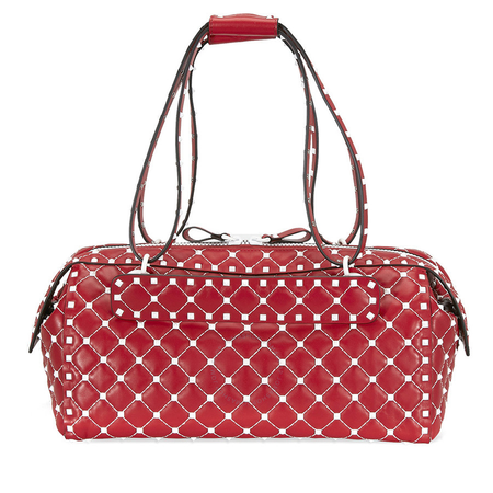 Valentino Rockstud Spike Duffle Bag - Red PW2B0B33RVH-0RO