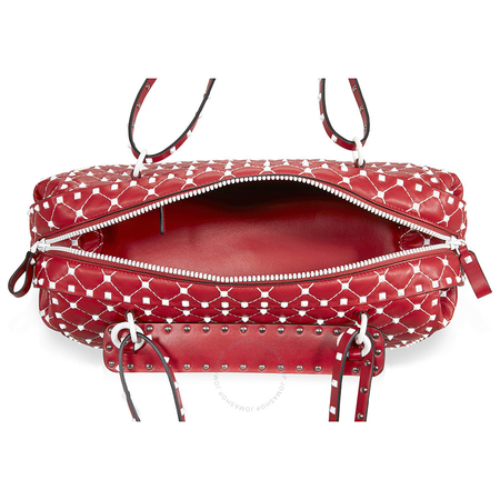 Valentino Rockstud Spike Duffle Bag - Red PW2B0B33RVH-0RO