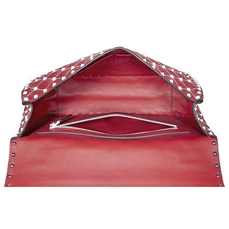 Valentino Rockstud Spike Shoulder Bag- Red B0121RVH 0RO