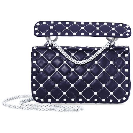 Valentino Rockstud Spike Small Shoulder Bag- Marine B0123RVH M30