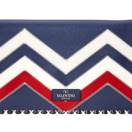 Valentino Rockstud Chevron Strap Clutch RW2B0399DRI/E