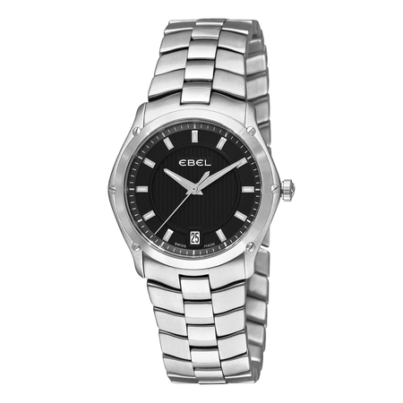 Ebel Classic Sport Grande Black Dial Stainless Steel Ladies Watch 1216016