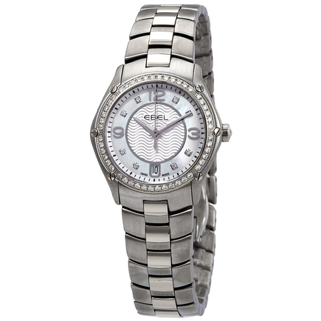 Ebel Sport Diamond Mother of Pearl Dial Ladies Watch 1216189