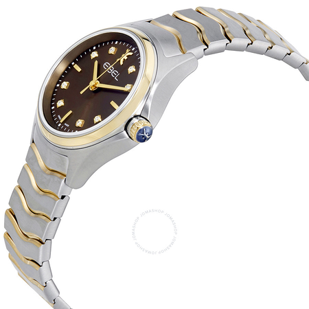 Ebel Wave Brown Galvanic Dial Ladies Watch 1216318