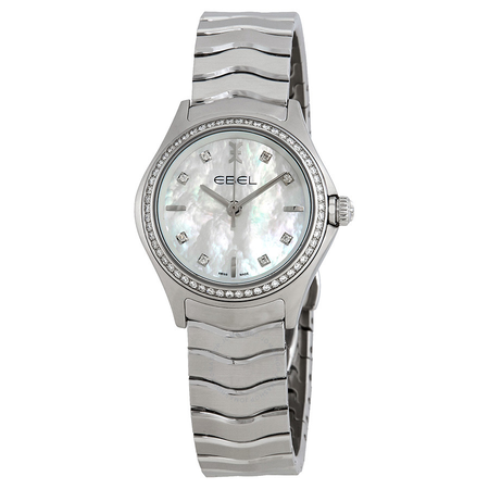 Ebel Wave Mother of Pearl Diamond Dial Ladies Watch 1216194