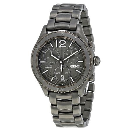 Ebel X-1 Chronograph Grey Dial Grey PVD Steel Men's Watch 1216121
