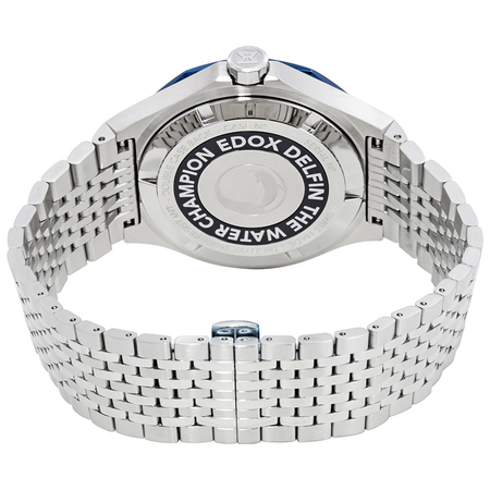 Edox Delfin Silver Dial Stainless Steel Men's Watch 53005 3BUM AIN