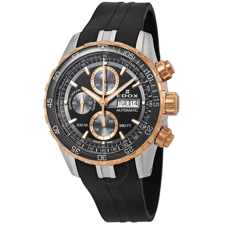 Edox Grand Ocean Chronograph Automatic Black Dial Men's Watch 01123 357RCA NBUR