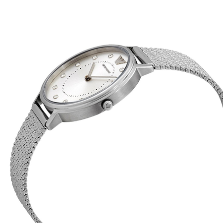 Armani Quartz Crystal Silver Dial Ladies Watch AR11128