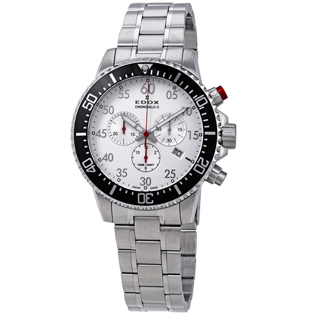 Edox Chronorally-S White Dial Men's Chronograph Watch 10227 3M ABN 10227 3M ABN
