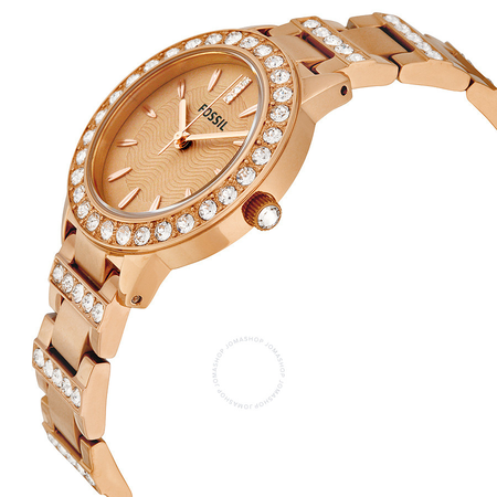 Fossil Jesse Crystal Rose Gold Dial Ladies Watch ES3020