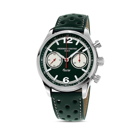Frederique Constant Vintage Rally Healey Chronograph Automatic Green Dial Men's Watch FC-397HGR5B6